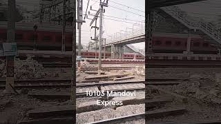 BSL WAP4 22847 hauling Mandovi Express departing from Thane #indianrailways #trending #youtubeshorts