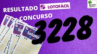 Resultado da Lotofácil concurso 3228 #lotofacil