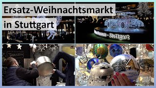 Ersatz-Weihnachtsmarkt in Stuttgart: Impressionen und Stimmung zur Corona-Adventszeit