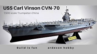 USS Carl Vinson CVN-70, Trumpeter Final build, 1:550 scale