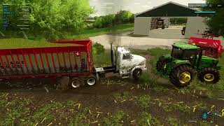 🔴 LIVE | Farming Simulator 22, map  Alma, Missouri US rain, mud