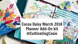 Cocoa Daisy March 2018 planner add on