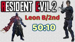 Resident Evil 2 Remake - [Leon Scott Kennedy B/2nd 60 FPS Speedrun] - [New Game + 50:10]