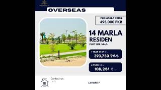 14 Marla Residential Plot for Sale in Shaheen Villas overseas Block sheikhupura#trendingshort#foryou