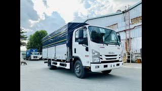 Xe Tải Isuzu NPR400 3t5 thùng bạt | Isuzu NPR300 tải trọng 3t5 thùng bửng nhôm 7 bửng mở