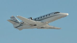 Cessna 560XL Citation XLS+ from Porsche Air Service OE-GTR departure Salzburg Airport SZG LOWS (4K)