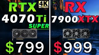 RTX 4070 Ti Super vs RX 7900 XTX | REAL Test in 10 Games | 4K | Rasterization, RT, DLSS, FSR3, FG