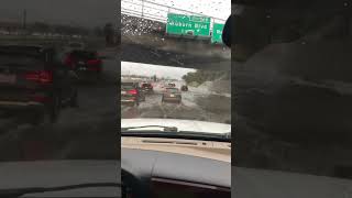 Flooded freeway 80 in sacramento California