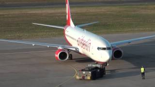 Air Berlin Boeing B737-800 D-ABMD Flughafen Berlin-Tegel mit Push Back Take Off 30.09.12