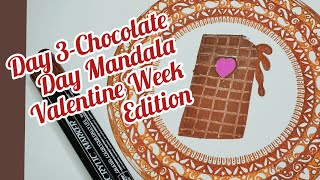 Day 3✨Chocolate Day Mandala - Valentine week edition | Step by Step video