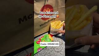 Get free fries and mc puff || Code: DRMN149 || Link in description || #mcdonald #youtubeshorts