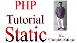 Learn PHP Tutorial 27 static keyword and static function and static variable