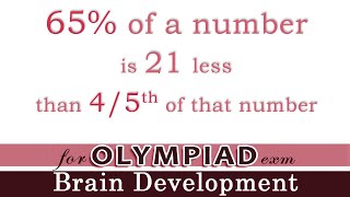 Percentage tricks story sum #olympiadseries | Arindam | Brain Development