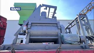 HZS35 concrete batching plant equipment is delivered