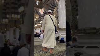 Inside the holy mpsque of Madinah. #travel #islam #shorts #prophetmosque #madina  #trendingshorts