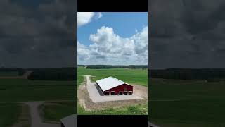 Site review for a 100x252 barn #barn #drone #timber #building #automobile #farming