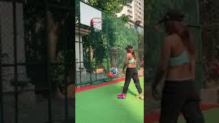 Nia Sharma ❤️❤️ playing basketball #shorts