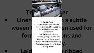 common types of papers used in printing presses