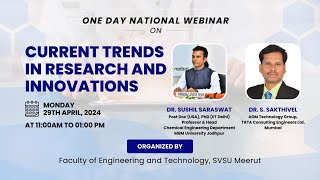 One Day National Webinar On Current Trends in Research and Innovations