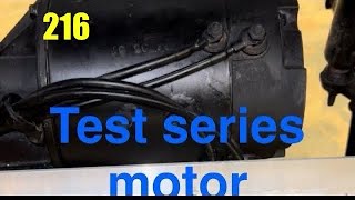 Test electric motor on golf cart