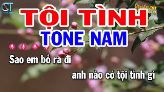 Karaoke Tội Tình Tone Nam ( Bbm ) Nhạc Sống Mới || Karaoke Tuấn Kiệt