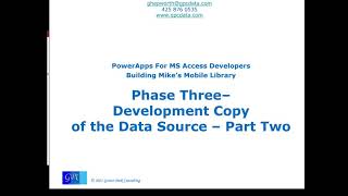 Mike's Mobile Library  - Connect PowerApps to the Data (SharePoint Lists)