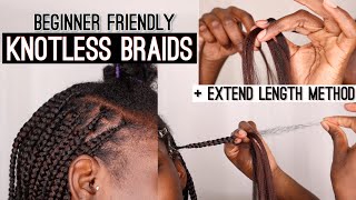 Beginner Friendly Knotless Braids Tutorial (START TO FINISH)