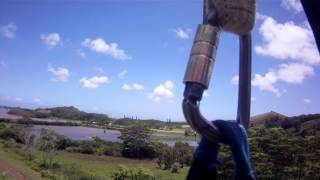 Unedited half mile zip line ride in Kauai