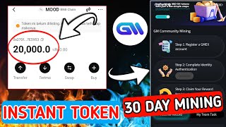 Instans Withdraw 20 Ribu MOOD Token | Mining GMEX 30 Day token soon Listing ❗❗❗