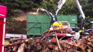 Huge Wood Chipper For Bio Mass Near miss at the Conifer show