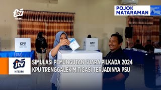 TRENGGALEK - Simulasi Pemungutan Suara Pilkada 2024 KPU Mitigasi Terjadinya PSU