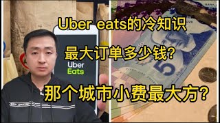 外卖员小费收入最高的十个城市，Ubereats官方报告新鲜出炉!