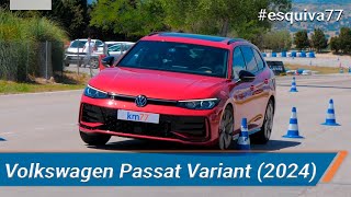 Volkswagen Passat Variant 2024 - Maniobra de esquiva (moose test) y eslalon | km77.com