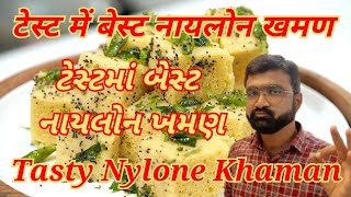 ટેસ્ટમાં બેસ્ટ નાયલોન ખમણ|Nylone Khaman|Kshetrapal farsan mart|Indian food safari|Surat street food