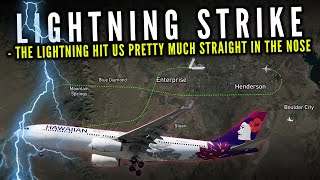 LIGHTNING STRIKE. Pilot: "We're unsure of the damage right now!" | Hawaiian vs Spirit at the end