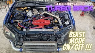 SUBARU STI9 TURBO BACK ACTIVE EXHAUST | Beast Mode ON - OFF !!!