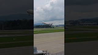 Thai Boeing 777 takeoff at Zurich Airport