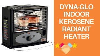 Dyna-Glo RMC-55R7B Indoor Kerosene Radiant Heater - 10000 BTU Black Overview