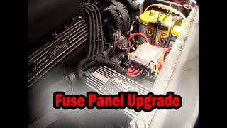 Early Bronco main fuse panel upgrade, electrical distribution panel, Blue Sea  7748 SafetyHub 150