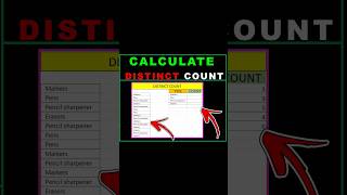 How to Calculate Distinct Count in Excel