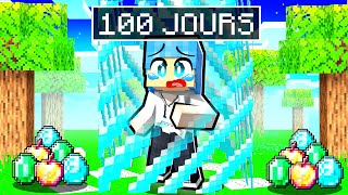 J'ai Survécu 100 JOURS Bloqué Dans Cette Bordure 1x1 Minecraft...