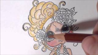 Basic Coloring with Pencils and Gamsol- Part 2: Hair