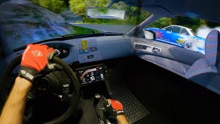 Assetto Corsa TOUGE DRIFT w/ Triple Screen Setup - Helmet POV