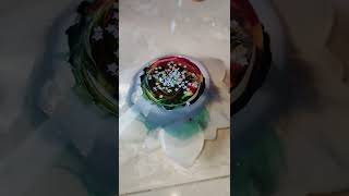 Resin and alcohol ink tea light holder. #shorts #youtubeshorts