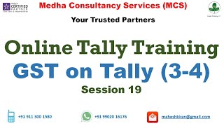 Session 19 - GST on Tally / Tally.ERP (3-4)