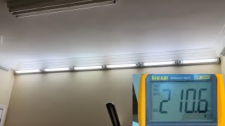 Subindo a tensão gradativamente em fluorescentes T10 20W reator convencional