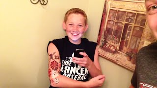 13 YEAR OLD GETS A TATTOO SLEEVE!! - DAY 76