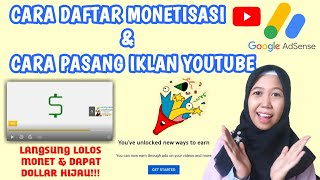 CARA DAFTAR MONETISASI CHANNEL YOUTUBE & CARA MEMASUKKAN IKLAN VIDEO YOUTUBE DAPAT PENGHASILAN 💸💸