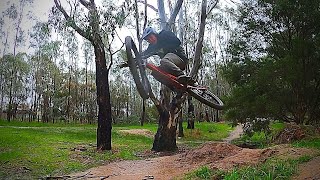 Epic Wet Weather MTB action part 1, I failed the 2 hours to build and ride challenge!