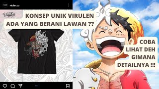 UNBOXING KAOS ONE PIECE LUFFY 1/2 NIKA dari VIRULEN | Konsep keren lain daripada yang lain